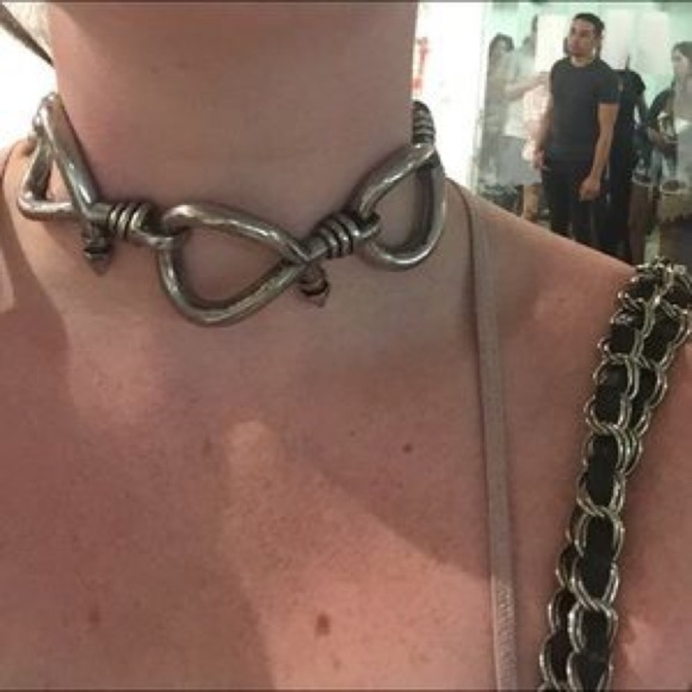 All Saints Chunky Silver Chain Choker Necklace Theodora Choker Aug 2017